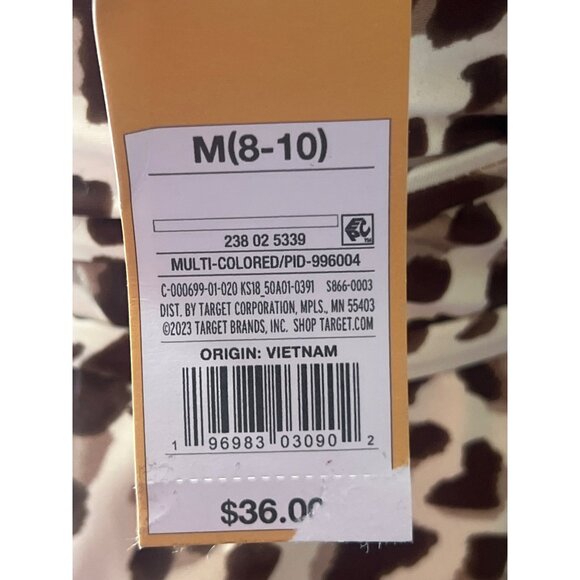 Kona Sol Womens Swimsuit One-Piece Leopard Print Crisscross Straps Brown M(8-10) - Picture 7 of 10